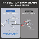 Wide Rain Shower Head Combo – 6-Mode Handheld & Fixed High-Pressure Set
