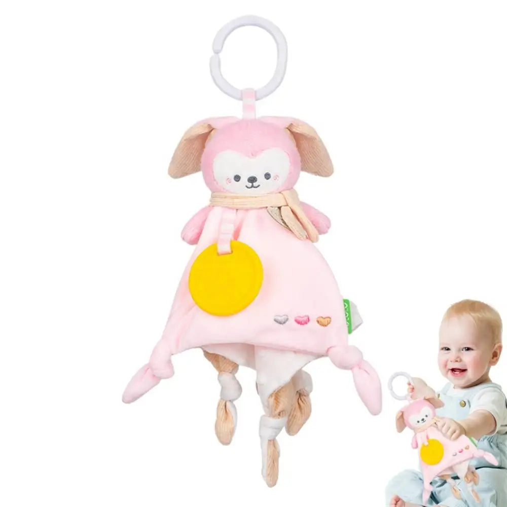 Loveys for Babies Boy – Plush Security Blanket with Teether, Soft Stuffed Animal Snuggle Toy for Comfort & Chewing Relief