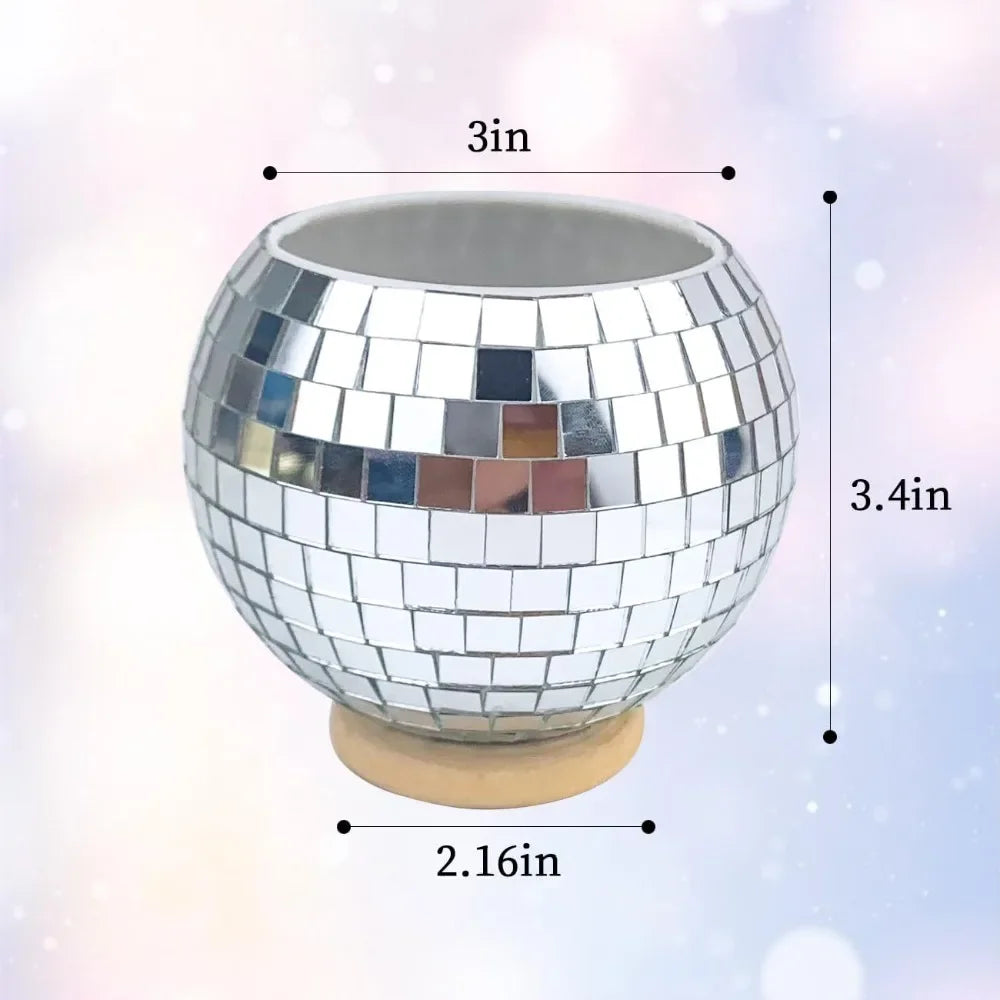 Luxury Disco Pen Holder with Base – Decorative Pencil Cup for Desk & Home Organization