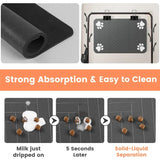 Pet Feeding Placemat – Waterproof Quick-Dry Mat with Rubber Backing for Dog & Cat Food and Water Bowls