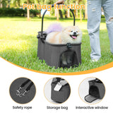Wedyvko Luxury Detachable Pet Stroller & Rolling Carrier – Four-Wheeled Universal Dog Cart with Cup Holder and Travel Bag