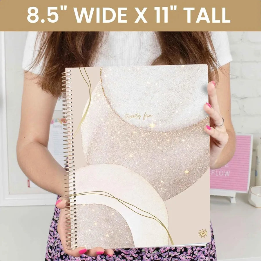 2025 Weekly & Monthly Planner – 8.5" x 11" Dated Agenda Organizer with Tabs & Stickers 📅✨