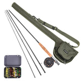 9ft Fly Fishing Rod & Reel Combo – Complete Starter Kit with Carry Bag & 20 Flies | Lightweight Fly Rod, Reel & Line Setup
