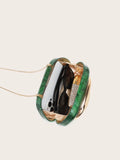 Women’s Gold-Closure Evening Clutch – Elegant Box Handbag for Weddings, Parties & Formal Events