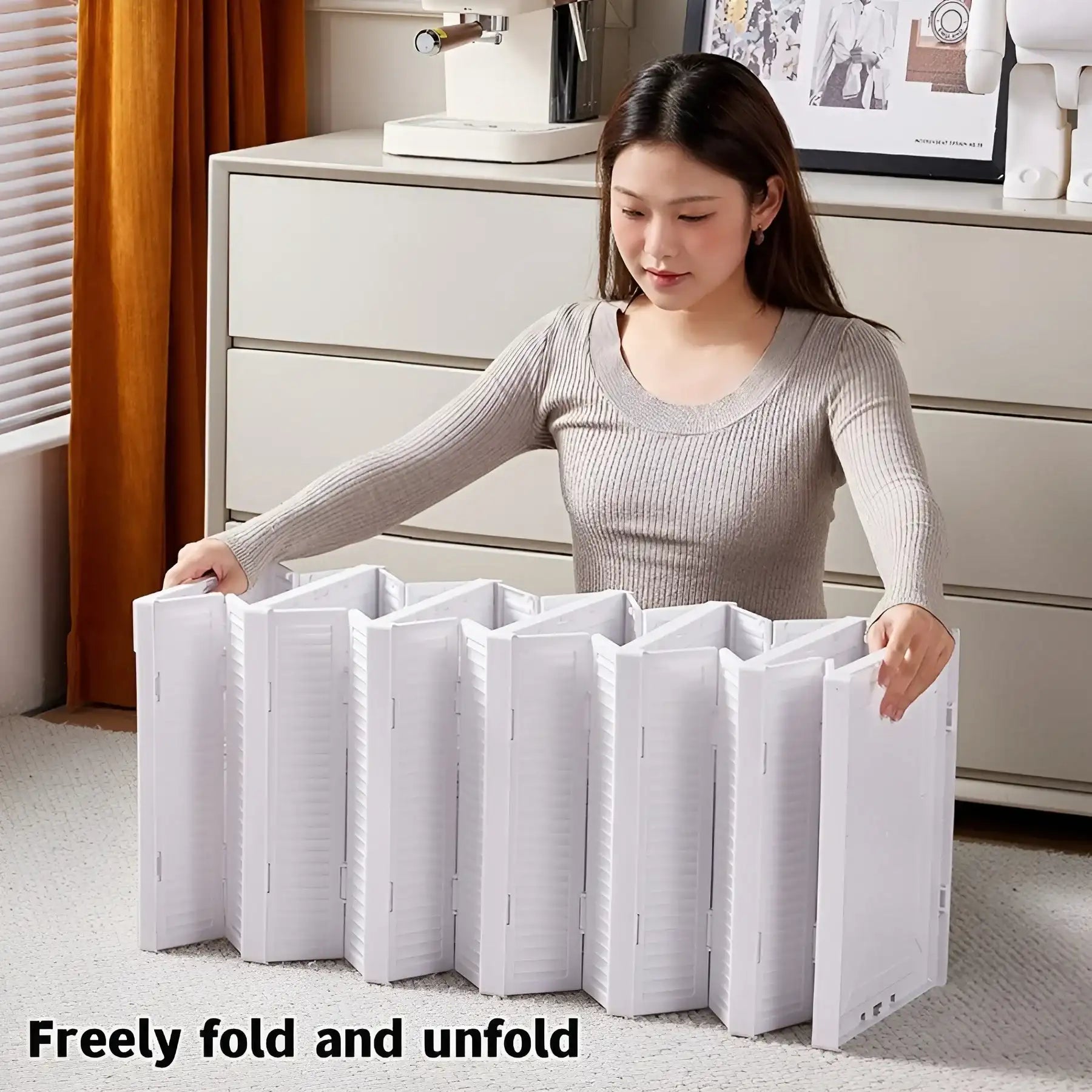 6-Layer Foldable Transparent Shoe Storage Organizer – Stackable Dustproof Sneaker Box Cabinet for High-Tops & Everyday Shoes