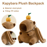 Plush Capybara Mini Backpack – Funny Anime Crossbody Bag for Girls | Soft Plush School Bag Gift for Kids & Children