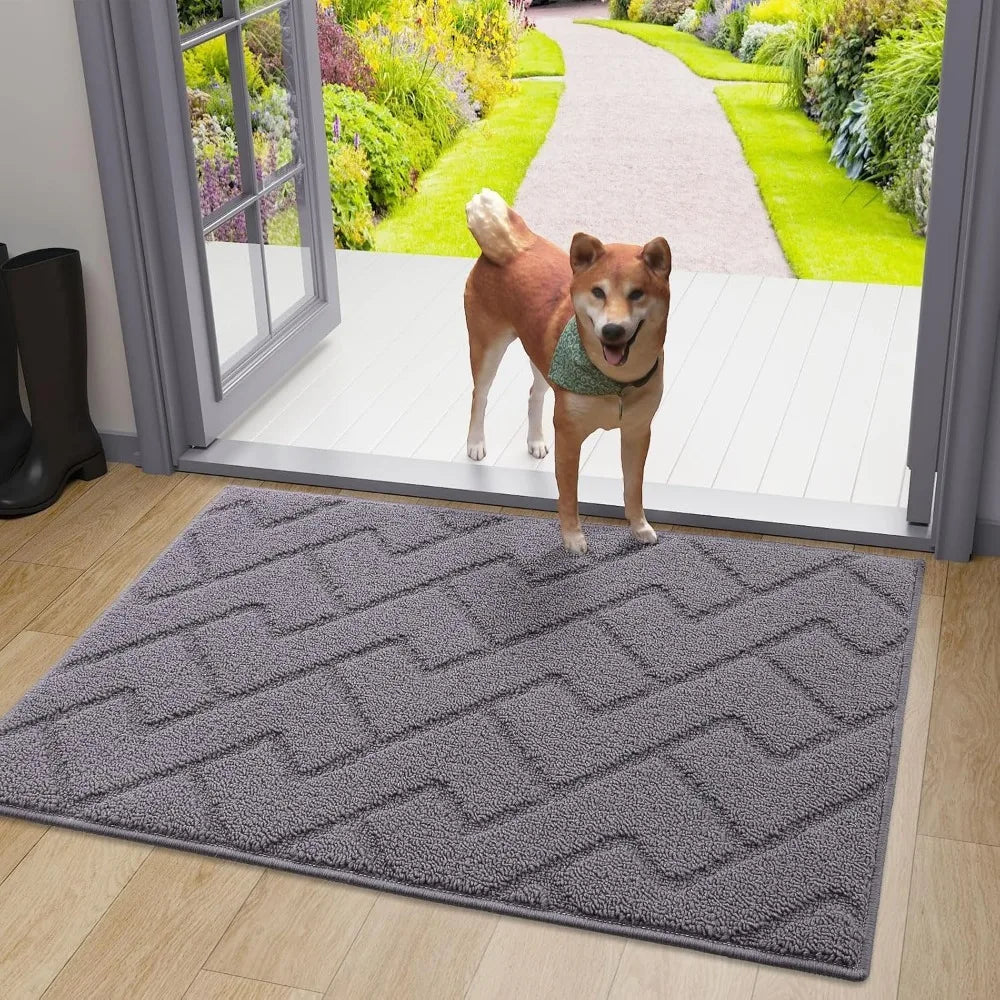 Indoor Door Mat 32″×20″ – Dirt-Resistant & High-Absorbency Rug with Non-Slip Rubber Backing