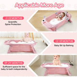 U-Shaped Baby Bathtub with Cushion & Thermometer – 0-36 Months Portable Travel Tub