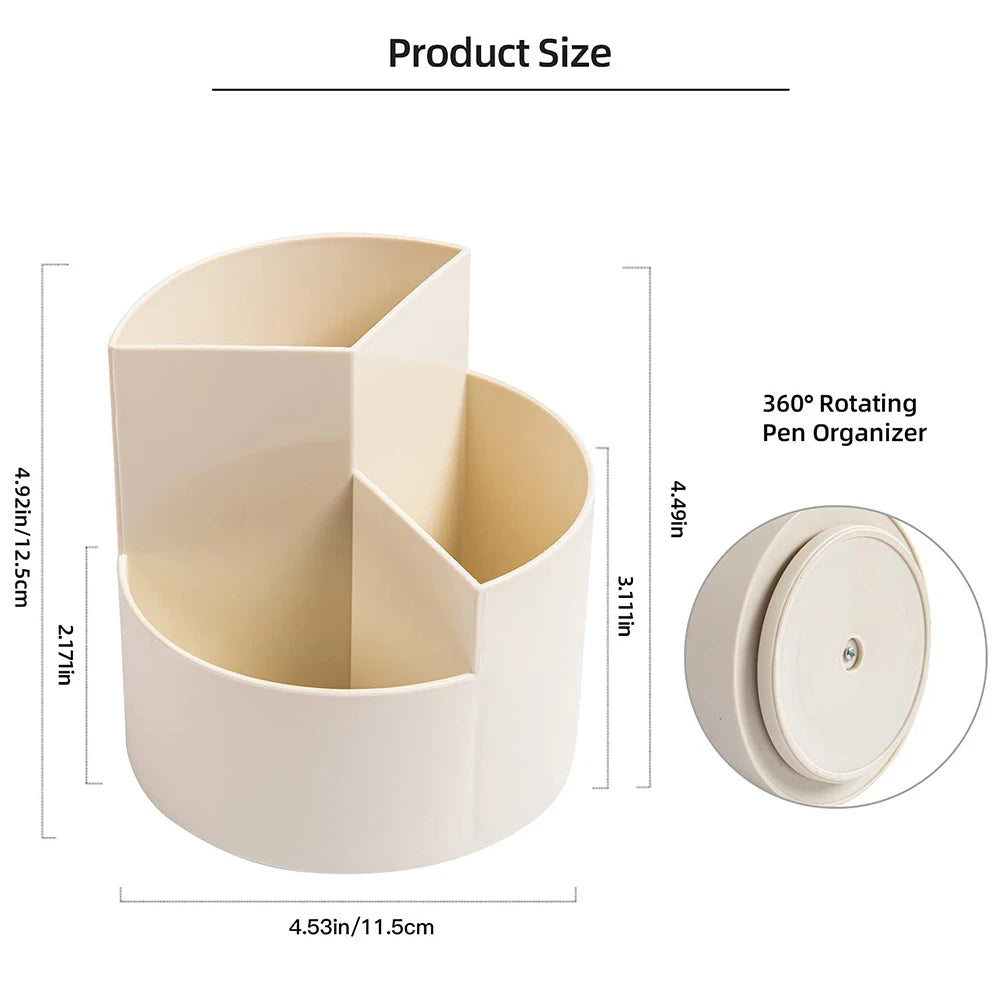 360° Rotatable Desk Pen Holder – Multi-Function Desktop Storage Organizer 🌀✏️