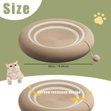 Round Cat Scratching Board – Non-Slip Claw Grinding Pad & Portable Sofa Bed for Cats (White Stripes / Brown)