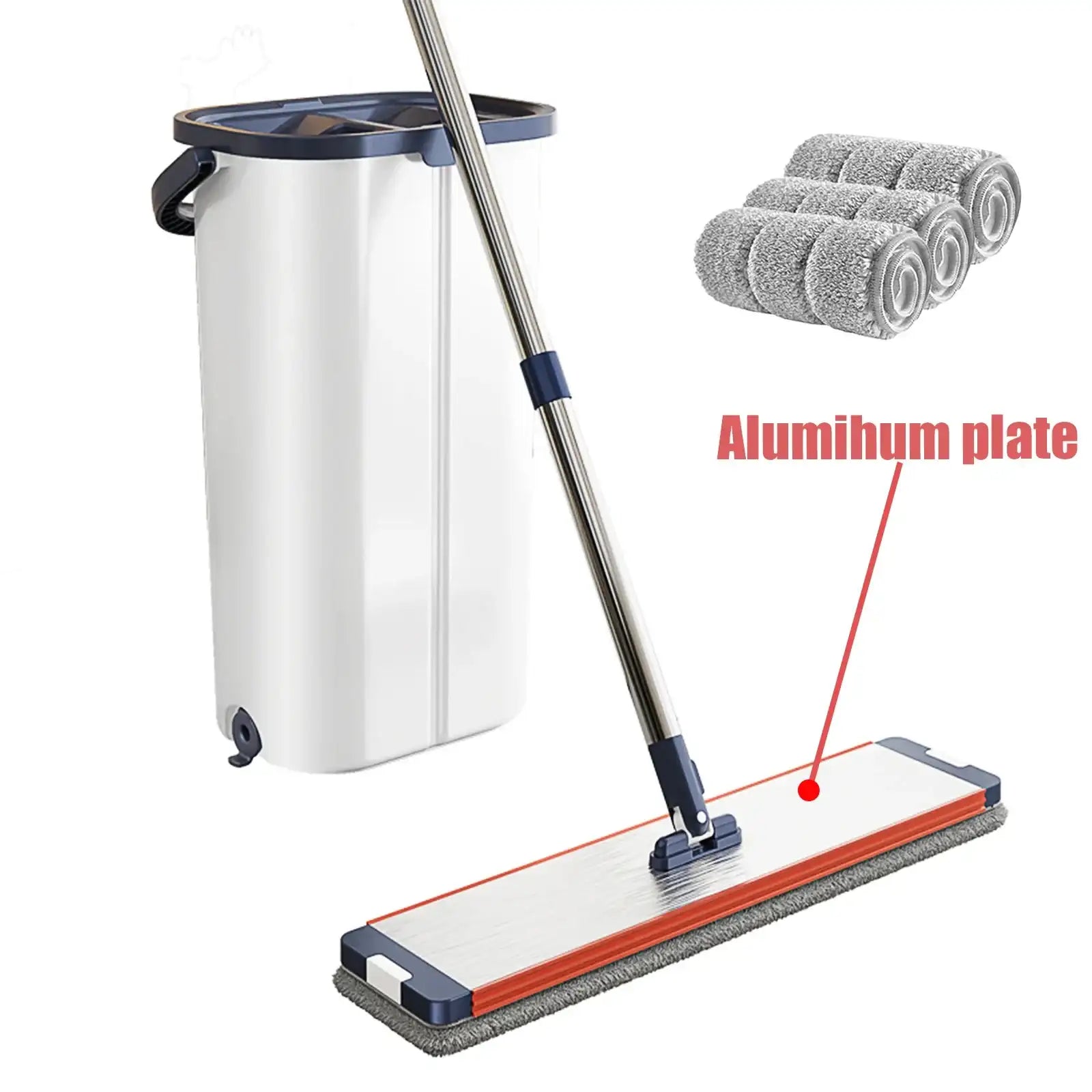 Dual-Compartment Floor Washing Mop & Bucket Set – Hands-Free Lazy Clean System