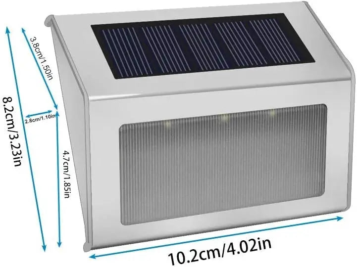 Lightess Solar Step & Deck Lights – Stainless Steel Waterproof Outdoor LED Fence Lights for Garden, Pathway & Stair Safety
