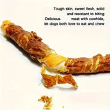 Chicken Wrapped Rawhide Sticks – Made with Real Chicken, Healthy & Long-Lasting Dog Treats for Small, Medium & Large Breeds (100g / 400g Packs)