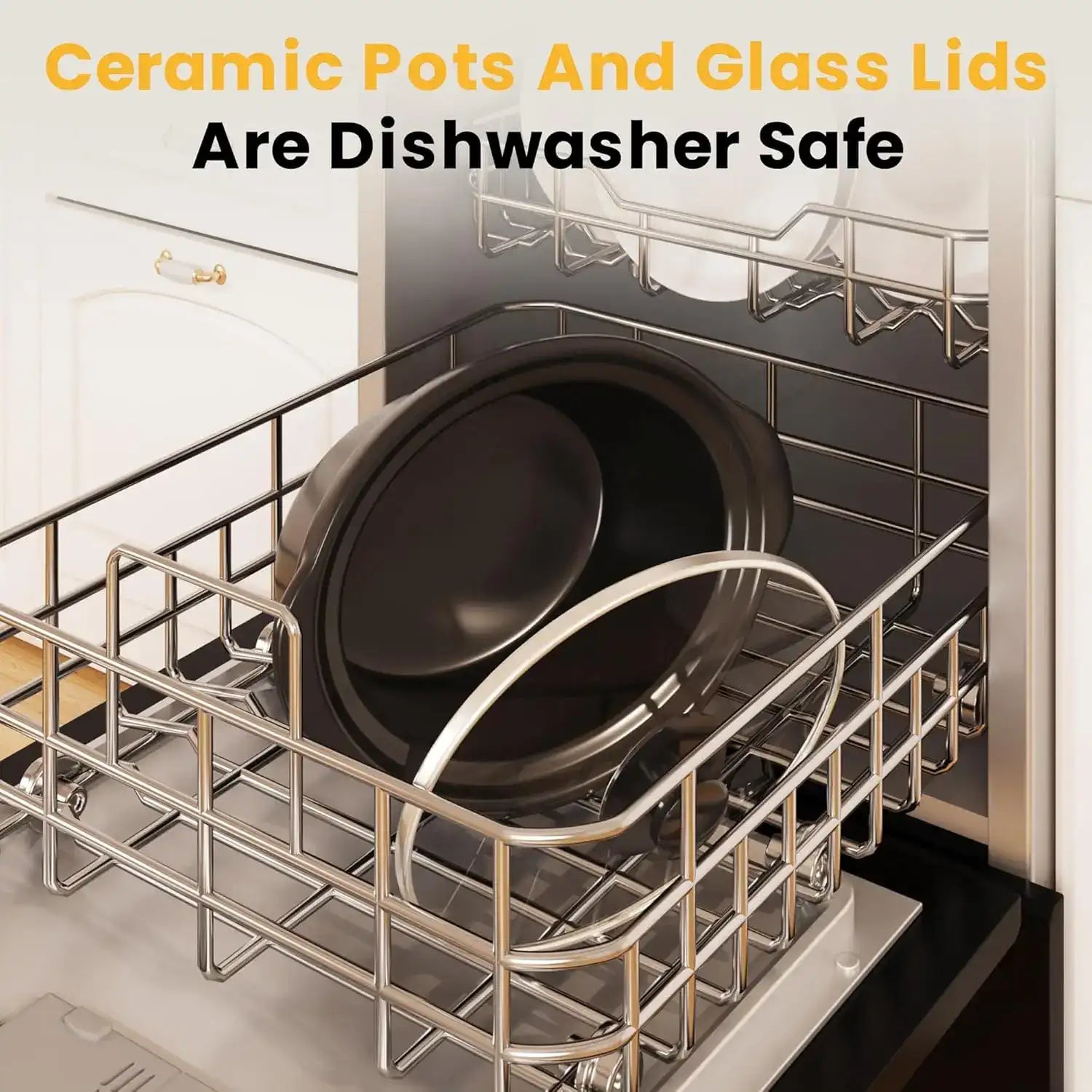 Triple Slow Cooker Buffet Server & Food Warmer – 3-Section Mini Pot with 3 Adjustable Temps & Glass Lids