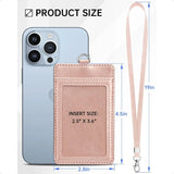 🌹 Rose Gold Leather Lanyard for ID Badges – Stylish ID Badge Holder for Work, School, Hotel Keys & Cruise Ship Cards