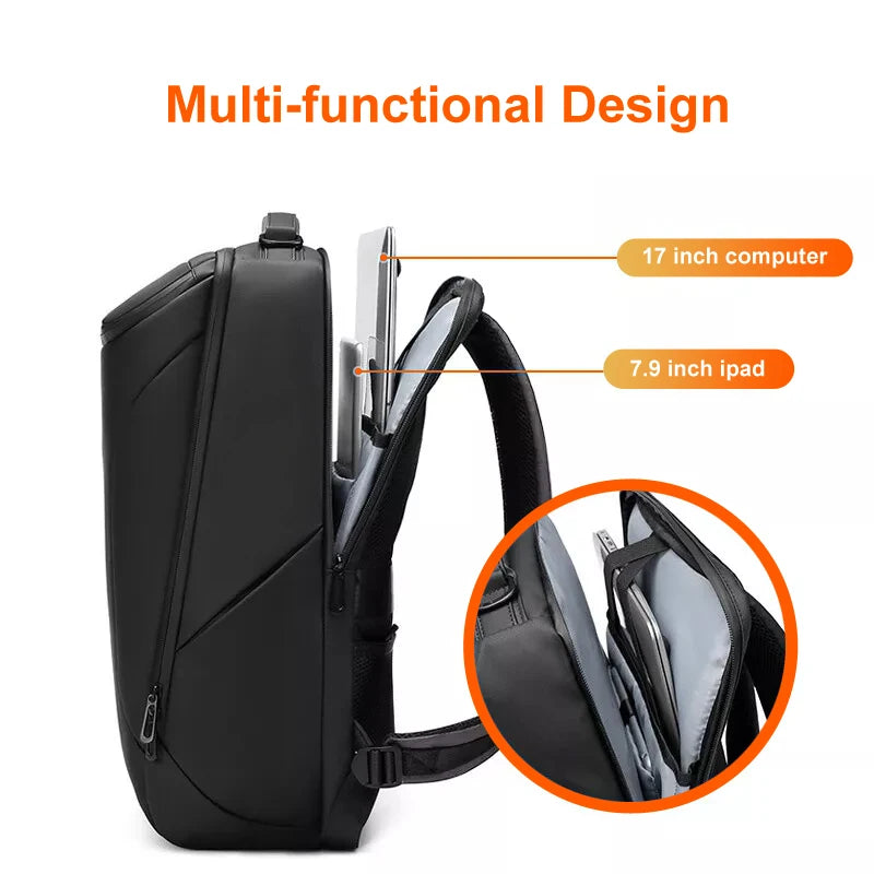 Men’s Anti-Theft Waterproof Laptop Backpack – Secure Travel Computer Bag for 15.6–17.3 Inch Devices