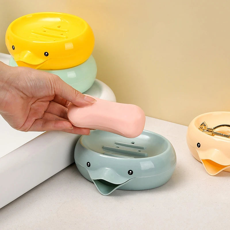 Duck-Shape Self-Draining Double-Layer Soap Dish – Fun & Functional 🦆