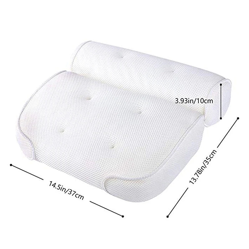 3D Mesh Spa Bath Pillow – Breathable Neck & Back Support for Home & Hot Tub