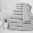 10-Piece Cotton Towel Set – Soft & Absorbent Bath Towels with Popcorn-Texture Border