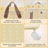 66.5 L Foldable Laundry Basket with Wheels – XL Collapsible Storage Bin for Clothes & Toys