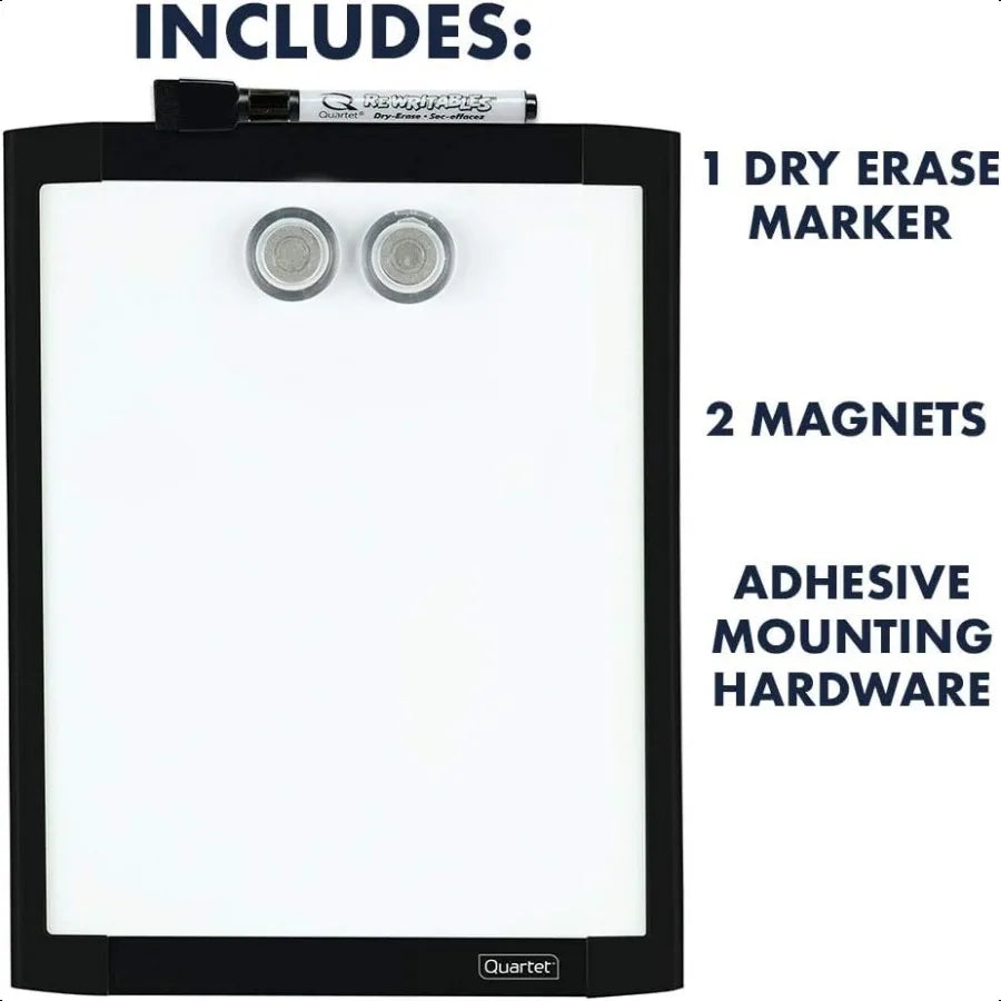 Magnetic Whiteboard 8.5 x 11 in – Wall-Mounted Dry Erase Board for Home, Office & Homeschool