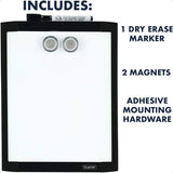 Magnetic Whiteboard 8.5 x 11 in – Wall-Mounted Dry Erase Board for Home, Office & Homeschool