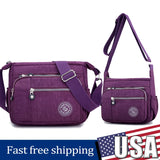 Women’s Waterproof Nylon Crossbody Bag — Casual Shoulder Messenger Purse for Travel & Daily Use