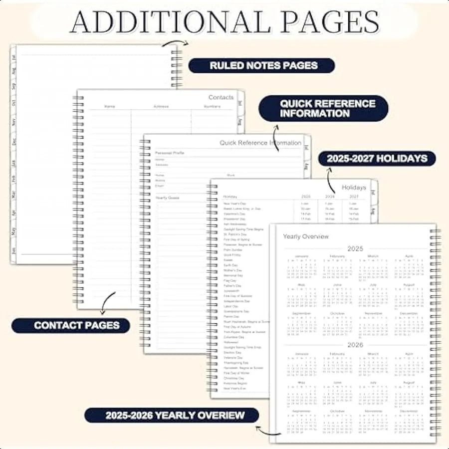 2025–2026 Academic Planner – 9" x 11" Weekly & Monthly Organizer (July 2025–June 2026) with Pocket & Premium Paper 📘