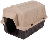 Petmate Barnhome 3 Plastic Outdoor Dog House – Durable Shelter for Small Pets (15–25 lbs), Tan