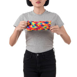 Washable Polyester Pencil Case – Extra Wide Diagonal Opening (Holds 30 Pens)