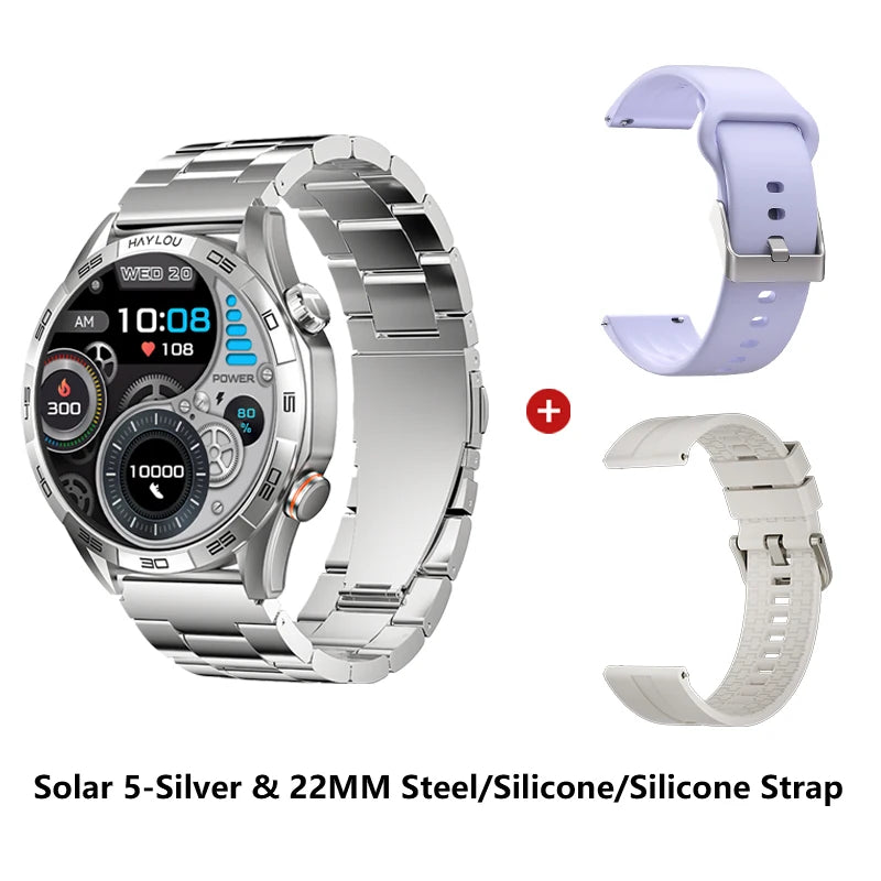 Haylou Solar 5 Smartwatch – 1.58” AMOLED Display, 60Hz Refresh Rate, Voice Calling, 24H Health Monitoring & Sports Fitness Watch for Men
