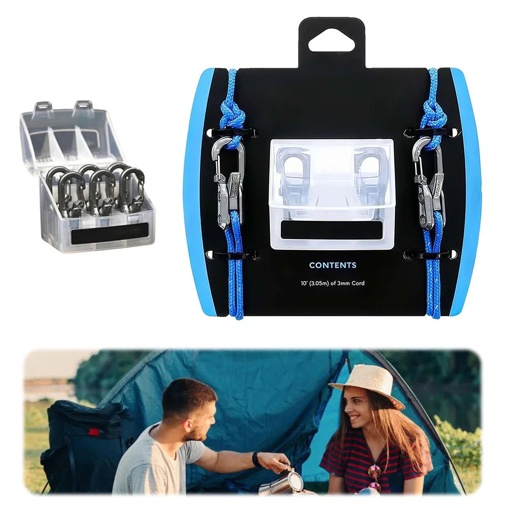 Rope Tension Adjuster – Wear-Resistant Stainless Steel Rope Control Tool for Climbing, Camping & Hiking 🧗‍♂️⚙️