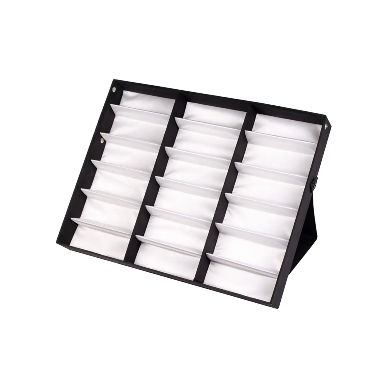 18-Slot Glasses Display Stand – Tilted Eyewear Organizer Box & Sunglasses Storage Tray for Eyeglass Collection