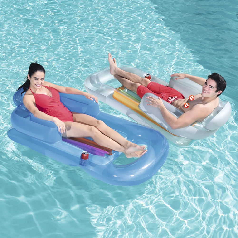 Inflatable Floating Water Sports Seat – Foldable & Portable Pool Chair for Summer Relaxation & Fun