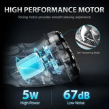 Sejoy USB Rechargeable Electric Shaver for Men – Waterproof Cordless Razor with Pop-Up Trimmer & LED Indicator