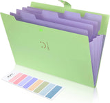 A4 Paper Expanding Folder – Pocket Organizer, Portable Document Storage for School, Office & Home (Purple)