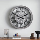 Bohemian Iron & Wood Creative Wall Clock – Natural Wind-Inspired Fusion of Rustic Charm and Modern Art Design