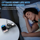 Magnetic Wireless Charger 3-in-1 Travel Charging Dock – Fast Charge for iPhone 16/15/14/13/12