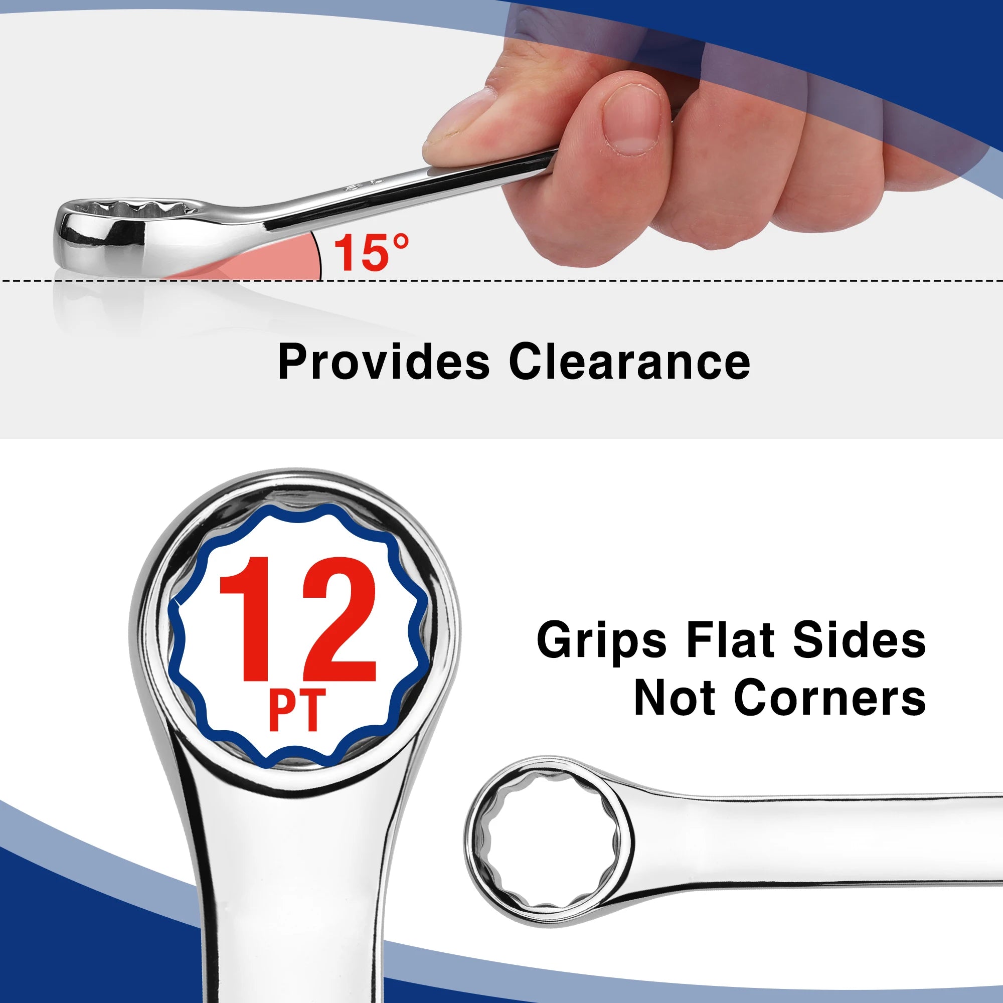 WORKPRO 32-Piece SAE & Metric Combination Wrench Set – Standard + Stubby Wrenches with Organizer Tray