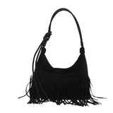 Vintage Fringe Shoulder Bag – Fashion Suede Crossbody Tote with Tassels for Women’s Work, Shopping & Travel 👜✨