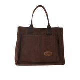 Canvas Tote Bag with Top Handle – Spacious, Multi-Pocket Shoulder & Carry Bag for Work, School, Travel