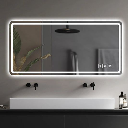 LED Bathroom Vanity Mirror (28-60") – Anti-Fog, Dimmable, Tempered Glass Wall Mirror