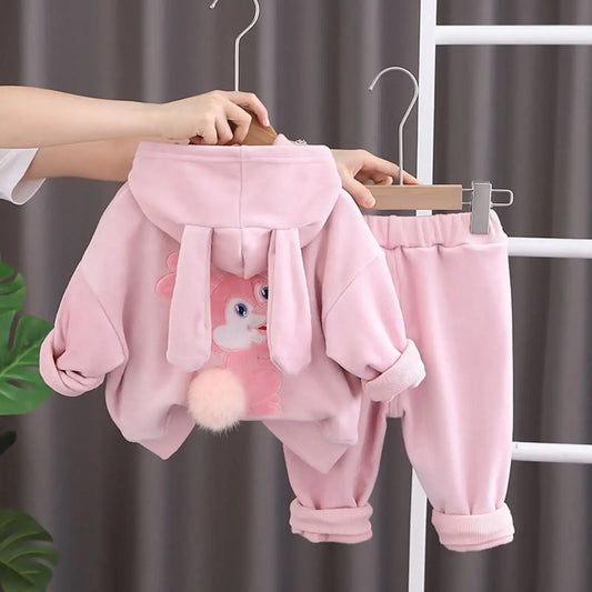 Warm Fleece Winter Suit for Baby Girls – Cozy Gift Outfit (Newborn to 12 Months)