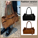 Women’s Fashion PU Leather Shoulder Bag – Solid Colour Stylish Shoulder Purse for Commuting