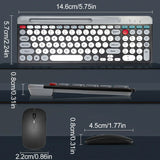 2.4G + Bluetooth Dual-Mode Keyboard & Mouse Combo – Multi-Device Wireless Set with Phone Holder for Mac, iOS, Android & Windows