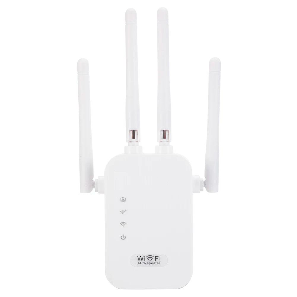 1200Mbps WiFi Extender – Dual-Band (2.4GHz/5GHz) Signal Booster with WAN/LAN Port & Amplifier for Home & Small Office