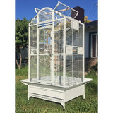 Large Stylish Dome-Top Bird Cage – Durable Wrought Iron Parrot & Finch Cage with Stand for Macaws, Cockatoos & Medium Birds