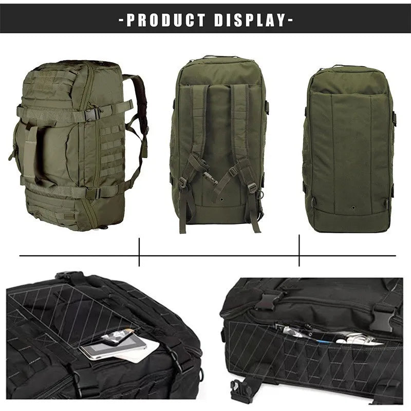 40L/60L/80L waterproof travel duffel bag – large-capacity men’s luggage tote, weekend & gym bag for sports, camping & trips