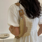 Women’s Summer Straw Shoulder Bag — Lightweight Breathable Messenger Tote with Wide Strap for Beach & Travel