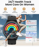 Smart Watch for Women – 1.27” HD Fitness Tracker with 400+ Watch Faces, Bluetooth Calls & Female Health Monitor (iPhone & Android)